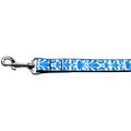 Mirage Pet Products Damask Blue Nylon Dog Leash0.38 in. x 6 ft. 125-203 3806